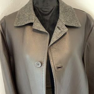 Ermenegildo Zenga men’s leather coat